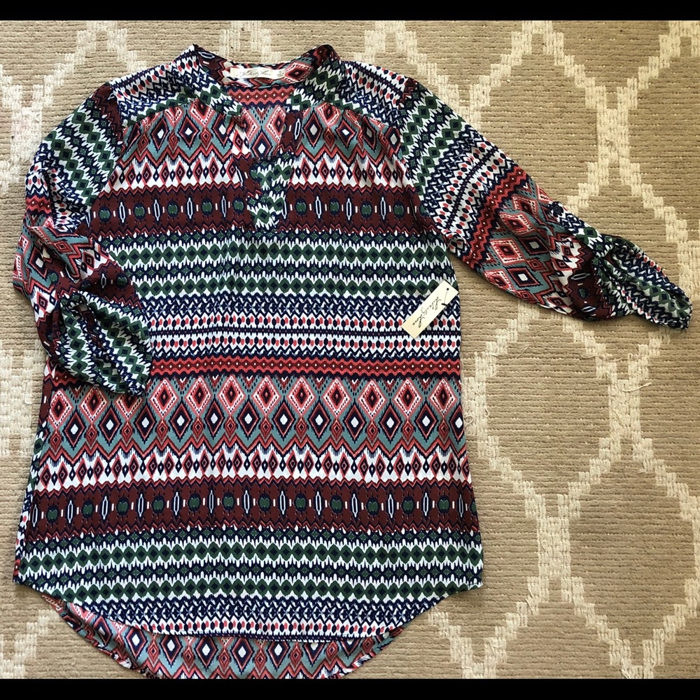 Liberty Love Aztec Top NWT